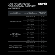 Фитбол GB-109 антивзрыв, 1000 гр, с ручным насосом, синий, 65 см - downloaded from prime-sport.ru