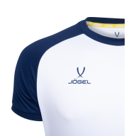Футболка игровая JOGEL CAMP Reglan Jersey, белый/темно-синий - downloaded from prime-sport.ru