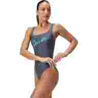 Купальник SPEEDO Logo Square Back Swimsuit, 8-00521216038, р.30 (рос.42), cеро-бирюзовый - Купальник SPEEDO Logo Square Back Swimsuit, 8-00521216038, р.30 (рос.42), cеро-бирюзовый