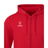 Флисовое худи на молнии JÖGEL ESSENTIAL Cotton Fleece FZ Hoodie, красный - Флисовое худи на молнии JÖGEL ESSENTIAL Cotton Fleece FZ Hoodie, красный