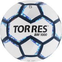 Мяч футбольный TORRES BM 1000, PU, термосшивка, 32 панели, размер 5