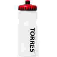 Бутылка для воды TORRES, SS1027, 550 мл, прозрачная, красно-черная крышка - Бутылка для воды TORRES, SS1027, 550 мл, прозрачная, красно-черная крышка