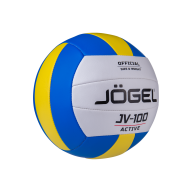 Мяч волейбольный JOGEL JV-100, синий/желтый - downloaded from prime-sport.ru