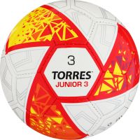 Мяч футб. "TORRES Junior-3" арт.F323803, р.3, ПУ, 3 сл, 32 п,руч.сш, бел-крас-жел