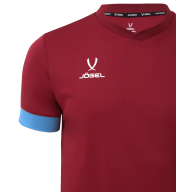 Футболка игровая JOGEL DIVISION PerFormDRY Union Jersey, гранатовый/голубой/белый - downloaded from prime-sport.ru