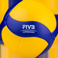 Мяч вол. MIKASA V300W, р.5, FIVB Appr, 18 пан, синт.кожа (микрофиб), клееный, бут.кам, желто-синий - Мяч вол. MIKASA V300W, р.5, FIVB Appr, 18 пан, синт.кожа (микрофиб), клееный, бут.кам, желто-синий
