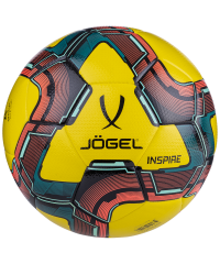 Мяч футзальный JOGEL Inspire №4, желтый/черный/красный