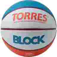 Мяч баск. TORRES Block, B023167, р.7, резина, нейлон. корд, бут. камера, светл-серо-сине-оранжевый - Мяч баск. TORRES Block, B023167, р.7, резина, нейлон. корд, бут. камера, светл-серо-сине-оранжевый
