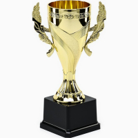 Кубок 188 С, наградная фигура, золото, подставка пластик, 23,5 х 13 х 8 см