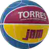 Мяч баск. TORRES Jam, B023123, р.3, резина, нейлон. корд, бут. кам., син-желто-малиновый - Мяч баск. TORRES Jam, B023123, р.3, резина, нейлон. корд, бут. кам., син-желто-малиновый