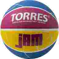 Мяч баск. TORRES Jam, B023127, р.7, резина, нейлон. корд, бут. кам., син-желто-малиновый - Мяч баск. TORRES Jam, B023127, р.7, резина, нейлон. корд, бут. кам., син-желто-малиновый