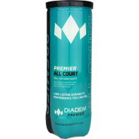 Мяч теннисный DIADEM Premier All Court 3B, BALL-CASE-ALLCRT, уп.3шт, одобр.ITF, фетр, желт