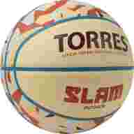 Мяч баск. TORRES Slam, B023147, р.7, резина, нейлон. корд, бут. кам, бежево-коричневый - Мяч баск. TORRES Slam, B023147, р.7, резина, нейлон. корд, бут. кам, бежево-коричневый