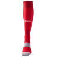Гетры футбольные JÖGEL CAMP BASIC SOCKS, красный/серый/белый - Гетры футбольные JÖGEL CAMP BASIC SOCKS, красный/серый/белый