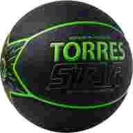 Мяч баск. TORRES Star, B323127, р.7, 7 панел.,ПУ-композит, нейлон. корд, бут.кам., черно-зеленый - Мяч баск. TORRES Star, B323127, р.7, 7 панел.,ПУ-композит, нейлон. корд, бут.кам., черно-зеленый