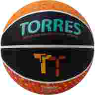 Мяч баск. TORRES TT, B023155, р.5, резина, нейлон. корд, бут. кам., черный-мультиколор - Мяч баск. TORRES TT, B023155, р.5, резина, нейлон. корд, бут. кам., черный-мультиколор