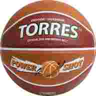 Мяч баск. TORRES Power Shot, B323187, р.7, 8 пан., ПУ, нейлон.корд,бут.кам, коричнево-оранжевый - Мяч баск. TORRES Power Shot, B323187, р.7, 8 пан., ПУ, нейлон.корд,бут.кам, коричнево-оранжевый