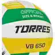 Мяч вол. TORRES VB 650, V32425, р.5, синт.кожа полиуретан, клееный, бут.кам, бел-зелено-желт - Мяч вол. TORRES VB 650, V32425, р.5, синт.кожа полиуретан, клееный, бут.кам, бел-зелено-желт