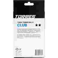 Мяч для наст. тенниса TORRES Club 2*, TT23014, диам. 40+мм, упак. 6 шт, белый - Мяч для наст. тенниса TORRES Club 2*, TT23014, диам. 40+мм, упак. 6 шт, белый