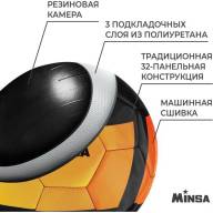 Мяч футбольный MINSA, PU, машинная сшивка, 32 панели, размер 5 - Мяч футбольный MINSA, PU, машинная сшивка, 32 панели, размер 5