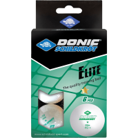 Мяч для настольного тенниса Donic 1* Elite, белый 6 шт.