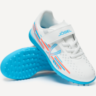 Бутсы многошиповые JÖGEL Evofly TF Talant White/blue, детский - Бутсы многошиповые JÖGEL Evofly TF Talant White/blue, детский