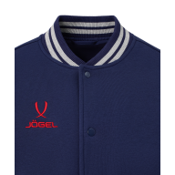 Бомбер ESSENTIAL Fleece Bomber, темно-синий/серый меланж - downloaded from prime-sport.ru