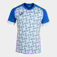 Футболка игровая JOMA с коротким рукавом SUPERNOVA III Синий-белый - Футболка игровая JOMA с коротким рукавом SUPERNOVA III Синий-белый