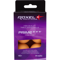 Мяч для настольного тенниса Roxel 3* Prime, оранжевый, 6 шт. - Мяч для настольного тенниса Roxel 3* Prime, оранжевый, 6 шт.
