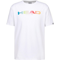 Футболка мужская HEAD Rainbow T-Shirt M 811435-WH-S, р.S, полиэстер, хлопок, эластан, белый