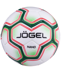 Мяч футбольный JOGEL Nano №5, белый/зеленый