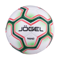 Мяч футбольный JOGEL Nano №5, белый/зеленый - downloaded from prime-sport.ru