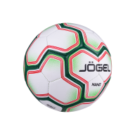 Мяч футбольный JOGEL Nano №5, белый/зеленый - downloaded from prime-sport.ru