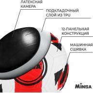 Мяч футбольный MINSA, TPE, машинная сшивка, 12 панелей, р. 5 - Мяч футбольный MINSA, TPE, машинная сшивка, 12 панелей, р. 5