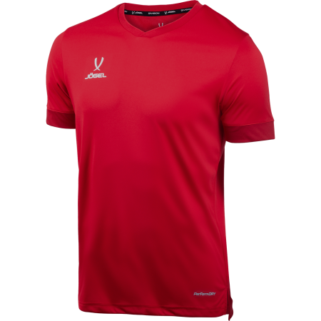Футболка игровая JÖGEL DIVISION PerFormDRY Union Jersey, красный/ темно-красный/белый