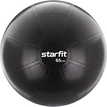 БЕЗ УПАКОВКИ Фитбол STARFIT GB-107, 65 см, 1200 гр, без насоса, черный, антивзрыв