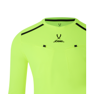 Футболка судейская с длинным рукавом JOGEL DIVISION PerFormDRY Referee LS Tee, желтый неон - downloaded from prime-sport.ru