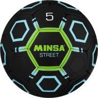 Мяч футбольный MINSA Street, PU, ручная сшивка, размер 5