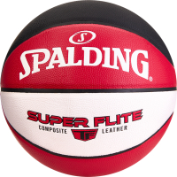 Мяч баск. SPALDING Super Flite 76929z, р.7, синт. кожа ( композит), красно-черно-белый