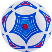 Мяч детский с рисунком Геометрия MD-23-02, диаметр 23см., бело-голубой