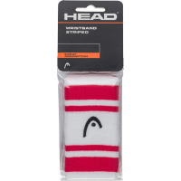 Напульсники HEAD 5" striped, 285874-MAWH, ширина 12,7 см, 90% нейлон,10% эластан,пара,бело-малиновый
