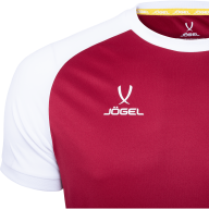 Футболка игровая JÖGEL CAMP Reglan Jersey, гранатовый/белый - Футболка игровая JÖGEL CAMP Reglan Jersey, гранатовый/белый