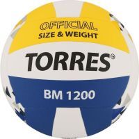 Мяч волейбольный TORRES BM1200, клееный, 18 панелей, р. 5