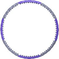 БЕЗ УПАКОВКИ Обруч массажный STARFIT HH-107 разборный, двухрядный, серый/фиолетовый