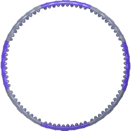 БЕЗ УПАКОВКИ Обруч массажный STARFIT HH-107 разборный, двухрядный, серый/фиолетовый