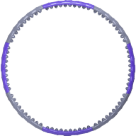 БЕЗ УПАКОВКИ Обруч массажный STARFIT HH-107 разборный, двухрядный, серый/фиолетовый - БЕЗ УПАКОВКИ Обруч массажный STARFIT HH-107 разборный, двухрядный, серый/фиолетовый