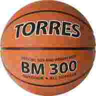 Мяч баск. TORRES BM300, B02015, р.5, резина, нейлон. корд, бут. камера, коричневый - Мяч баск. TORRES BM300, B02015, р.5, резина, нейлон. корд, бут. камера, коричневый