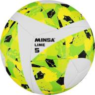 Мяч футбольный MINSA Lime, PU, гибридная сшивка, размер 5 - Мяч футбольный MINSA Lime, PU, гибридная сшивка, размер 5