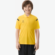 Поло JÖGEL CAMP 2 Poly Polo, желтый/черный - Поло JÖGEL CAMP 2 Poly Polo, желтый/черный