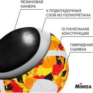 Мяч футбольный MINSA Futsal Club, PU, гибридная сшивка, размер 4 - Мяч футбольный MINSA Futsal Club, PU, гибридная сшивка, размер 4